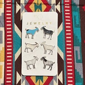 Goat Earrings Set of 3